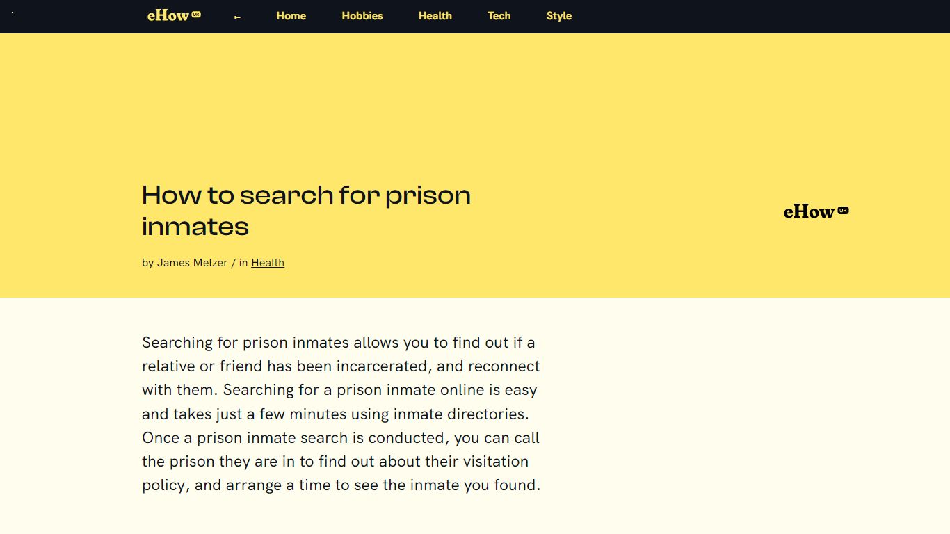 How to search for prison inmates | eHow UK